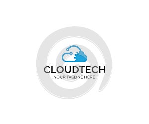 Cloud Technology Logo Template. Cloud Computing Vector Design