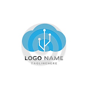 cloud technology logo vector