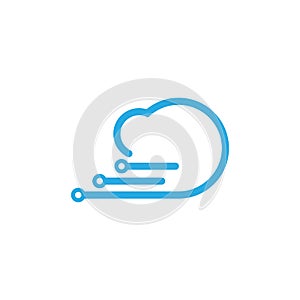 cloud technology logo vector