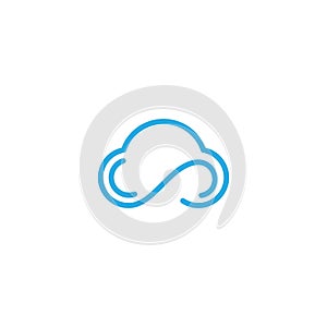 cloud technology logo vector