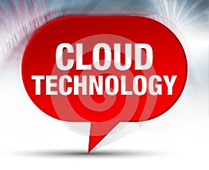 Cloud Technology Red Bubble Background