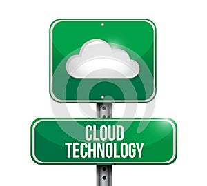Cloud technology sign illustration design