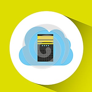 cloud technology tower cpu connected design