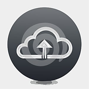 Cloud Technology Upload Icon for Data Storage