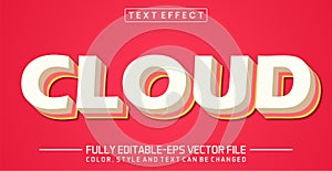 Cloud text editable style effect