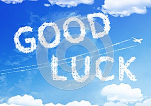 Cloud text : Good Luck on the sky.