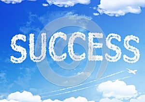 Cloud text : Success on the sky