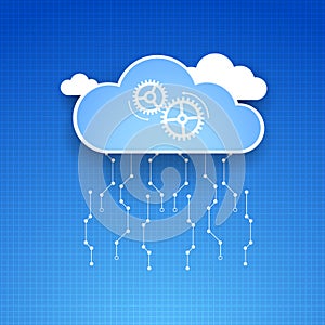 Cloud theme vector background.