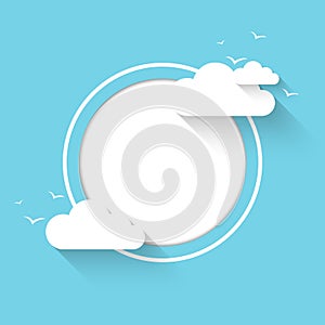 Cloud theme vector background.