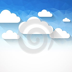 Cloud theme vector background.