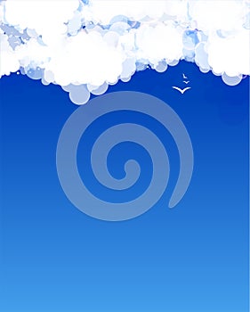 Cloud theme vector background. Vector
