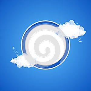 Cloud theme vector background. Vector
