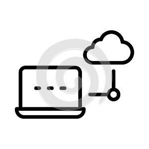 Cloud thin linet vector icon