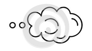 Cloud Thought Bubble Icon - Ideas & Communication, vector design Generative AI