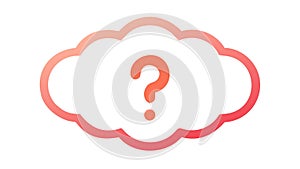 Cloud Thought Bubble with Question Mark for Confusion, vector design Generative AI