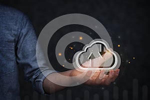 Cloud transfer computing network and Upload the database and data information on the internet.