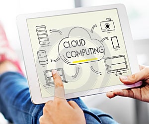 Cloud Transfer Data Connection Network Concept