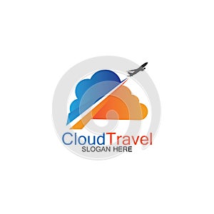 Cloud Travel logo icon design template-vector
