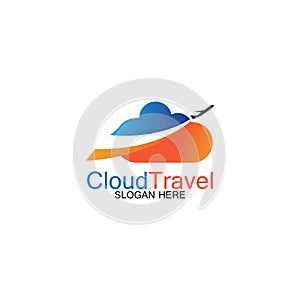 Cloud Travel logo icon design template-vector