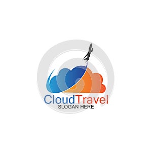 Cloud Travel logo icon design template-vector