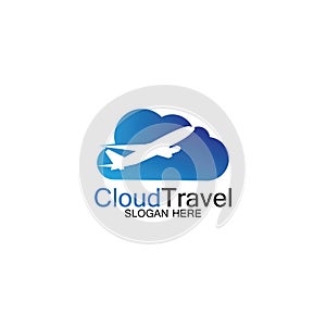 Cloud Travel logo icon design template-vector