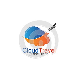 Cloud Travel logo icon design template-vector