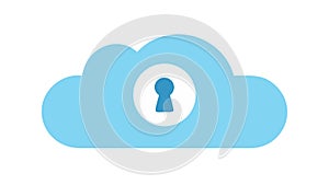 Cloud Unlock Access: Open Data & Secure Connection, vector design Generative AI