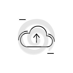 Cloud, up, arrow, networking icon. Simple line, outline vector elements of storage and cloud icons for ui and ux, website or