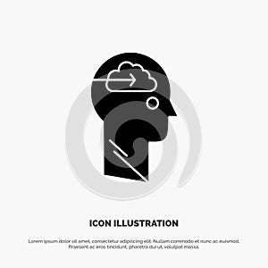 Cloud, Update, Download, Upload, User solid Glyph Icon vector