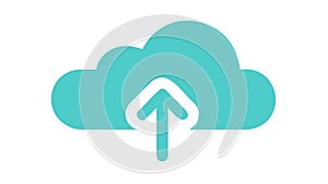Cloud Upload Arrow Icon: File Transfer to Remote Server, vector design Generative AI
