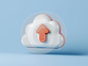 Cloud upload, data storage, database, cloud computing concept