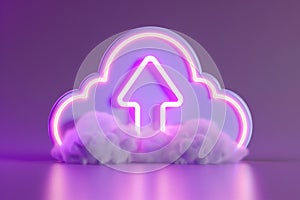 Cloud upload, data storage, database, cloud computing concept