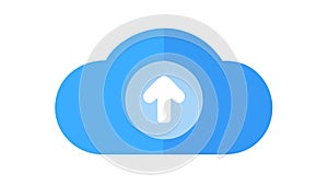 Cloud Upload Data Transfer Icon, vector design Generative AI