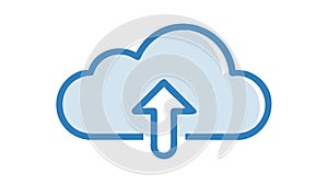 Cloud Upload Data Transfer Vector Icon, Digital Storage Backup, vector design Generative AI