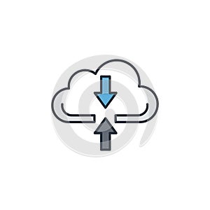 Cloud Upload and Download Arrows Icon