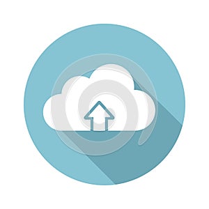 Cloud Upload Graphic Symbol Data Transfer Internet Network File Sharing System Storage Technology Connection Backup Blue