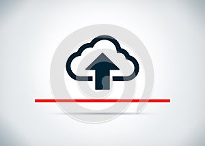 Cloud upload icon abstract flat background design illustration