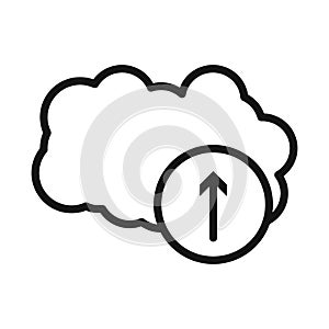 Cloud Upload Arrow Icon Ideal for Data Storage