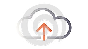 Cloud Upload Icon: Data Storage, Cloud Computing, File Transfer vector design Generative AI