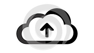 Cloud Upload Icon for Data Transfer & Storage, vector design Generative AI