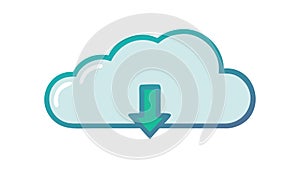 Cloud Upload Icon: Data Transfer to Cloud Storage, vector design Generative AI