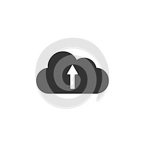 Cloud upload icon isolated. Flat design. Vector