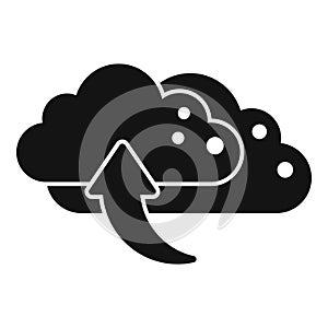 Cloud upload icon simple vector. Backup data