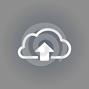 Cloud upload icon stock vector illustration flat design
