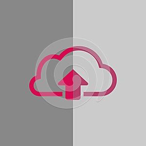 Cloud upload icon stock vector illustration flat design