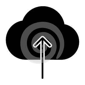 Cloud Upload Line Icon. Vector Simple Minimal 96x96 Pictogram