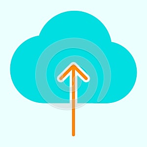 Cloud Upload Line Icon. Vector Simple Minimal 96x96 Pictogram