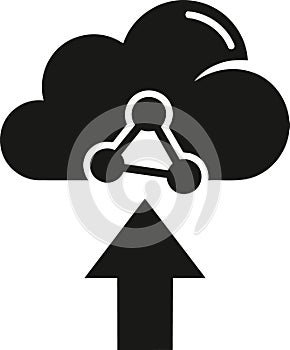 Cloud Upload and Share Network Icon