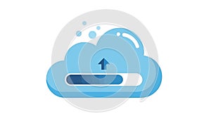 Cloud Upload Progress Bar Icon
