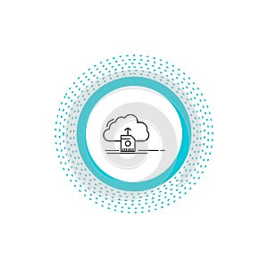 cloud, upload, save, data, computing Line Icon. Vector isolated illustration